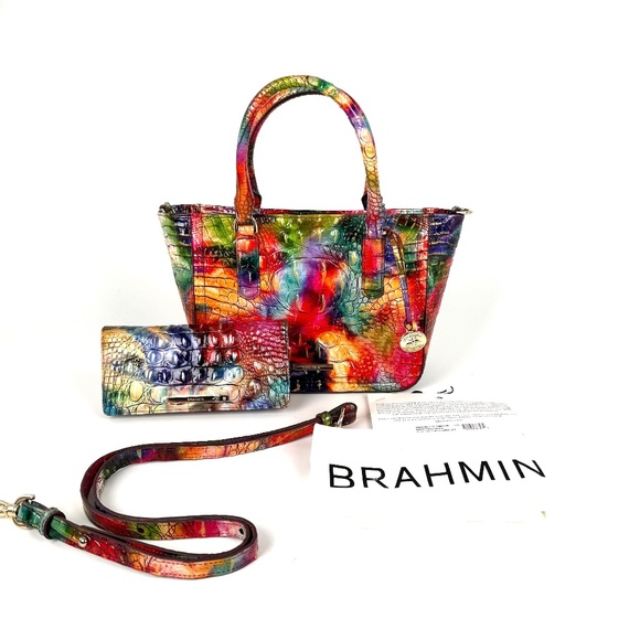 Sold Brahmin Small Ashlee Fallstruck Melbourne Top Handle Bag with Wallet - Picture 1 of 12